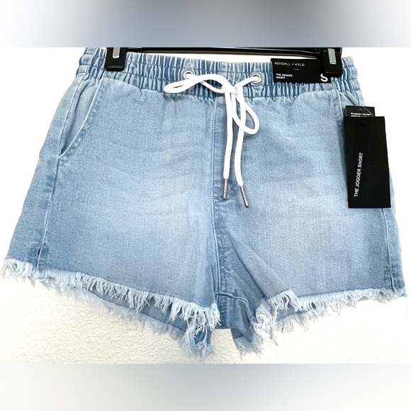 Kendall & Kylie Pants - NEW Kendall & Kylie Jogger Shorts Drawstring Blue Jean Shorts Size Small S